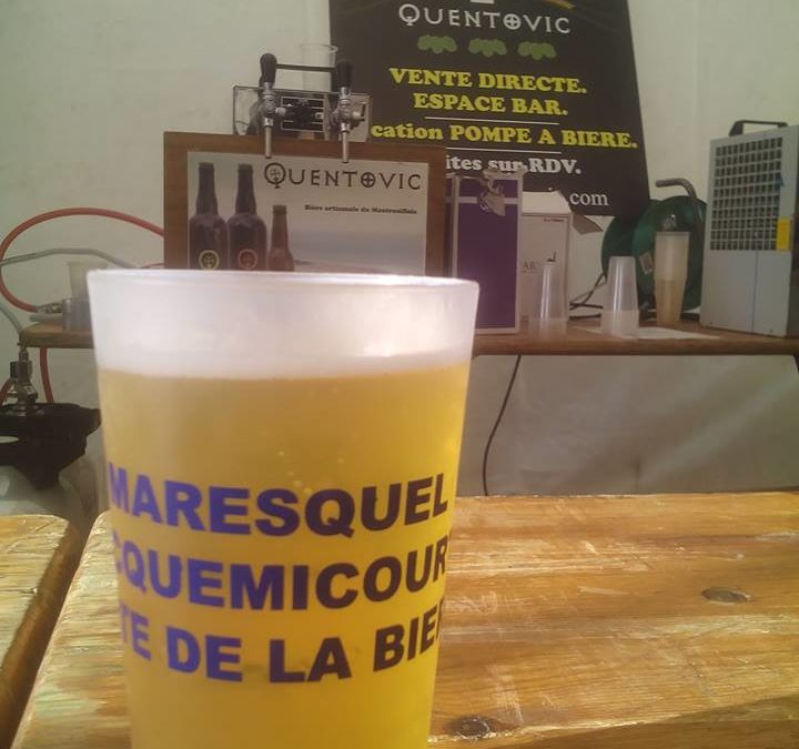 Une pompe à bière Quentovic à la fête de Maresquel-Ecquemicourt
