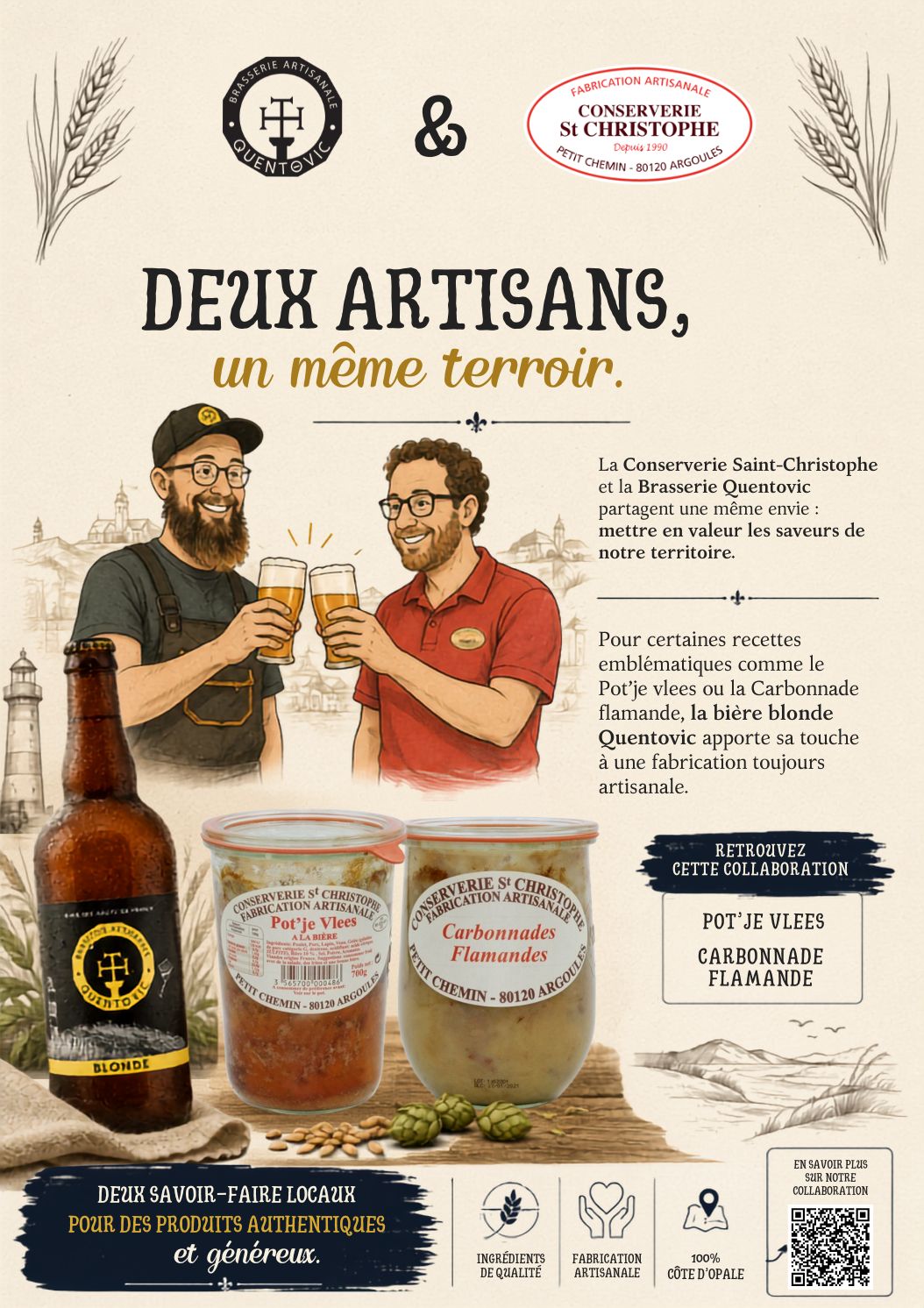 Les bières Quentovic pour la raclette